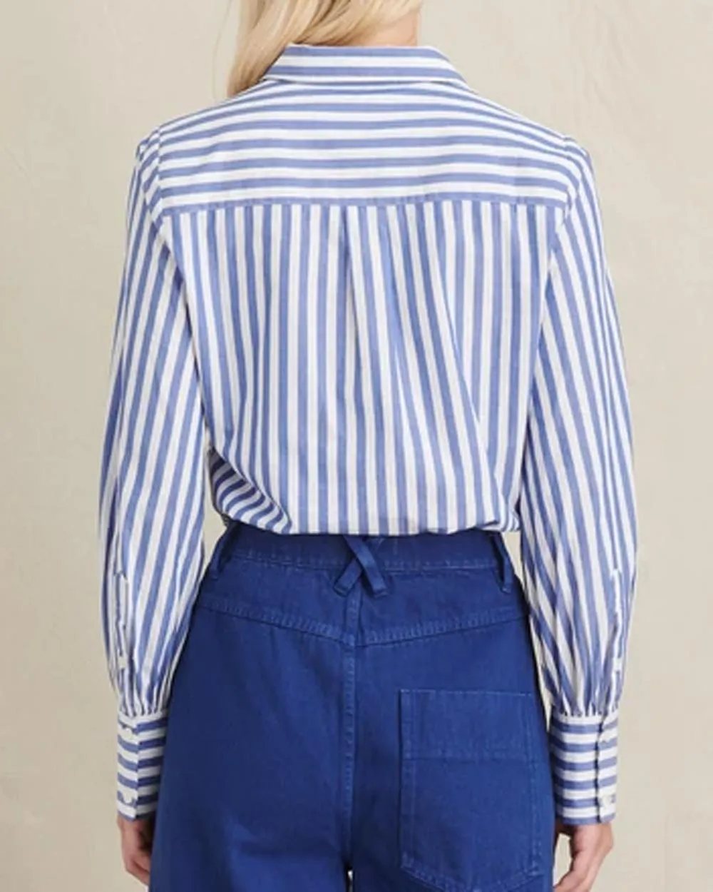 Blue Stripe James Button Up Shirt