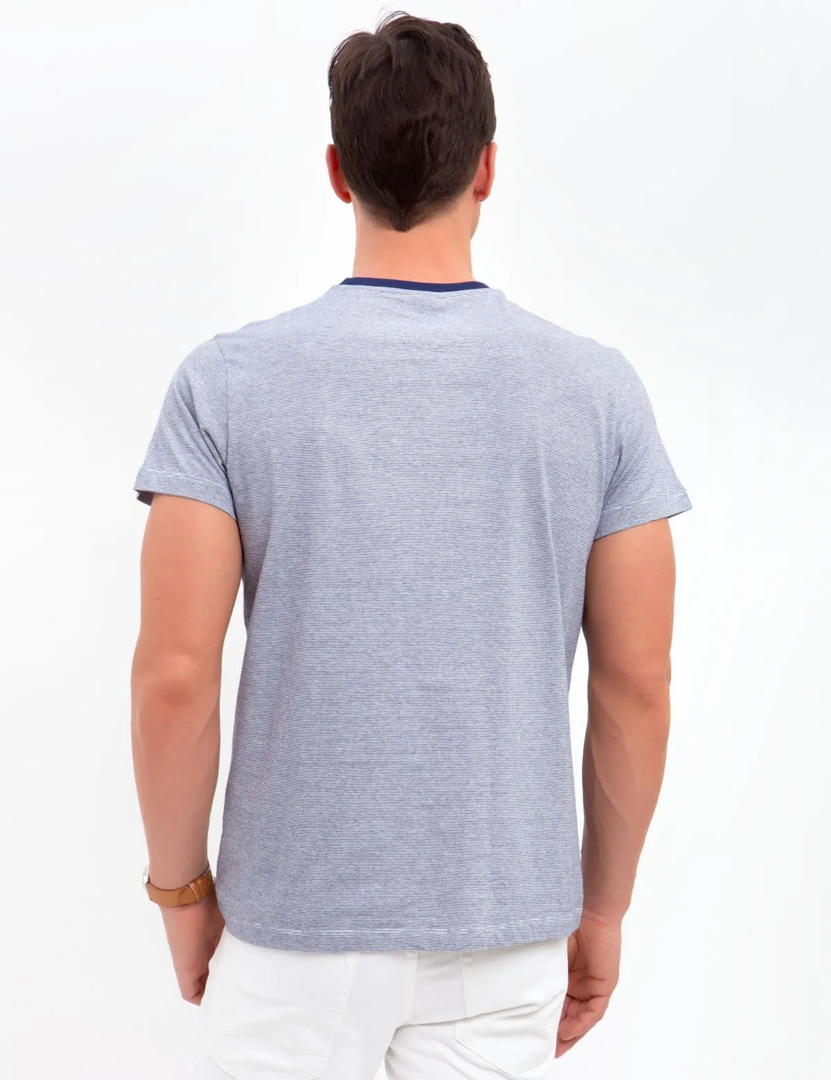 CREW NECK STRIPED T-SHIRT