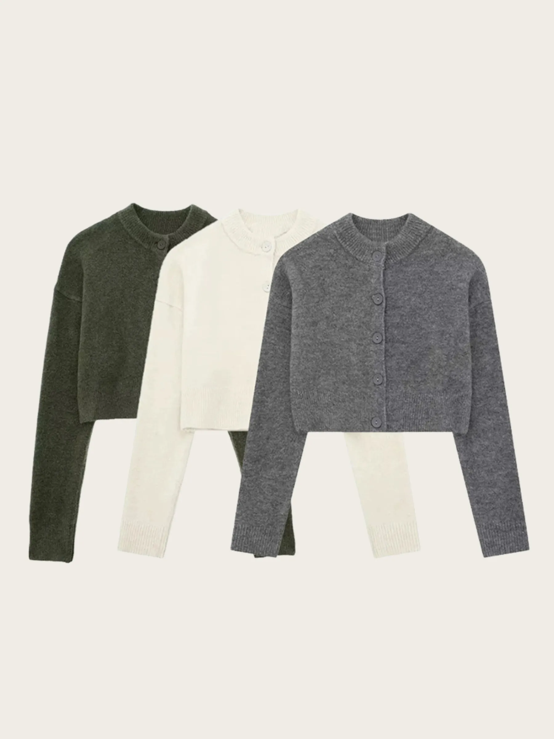 Daphne Cropped Knit Cardigan