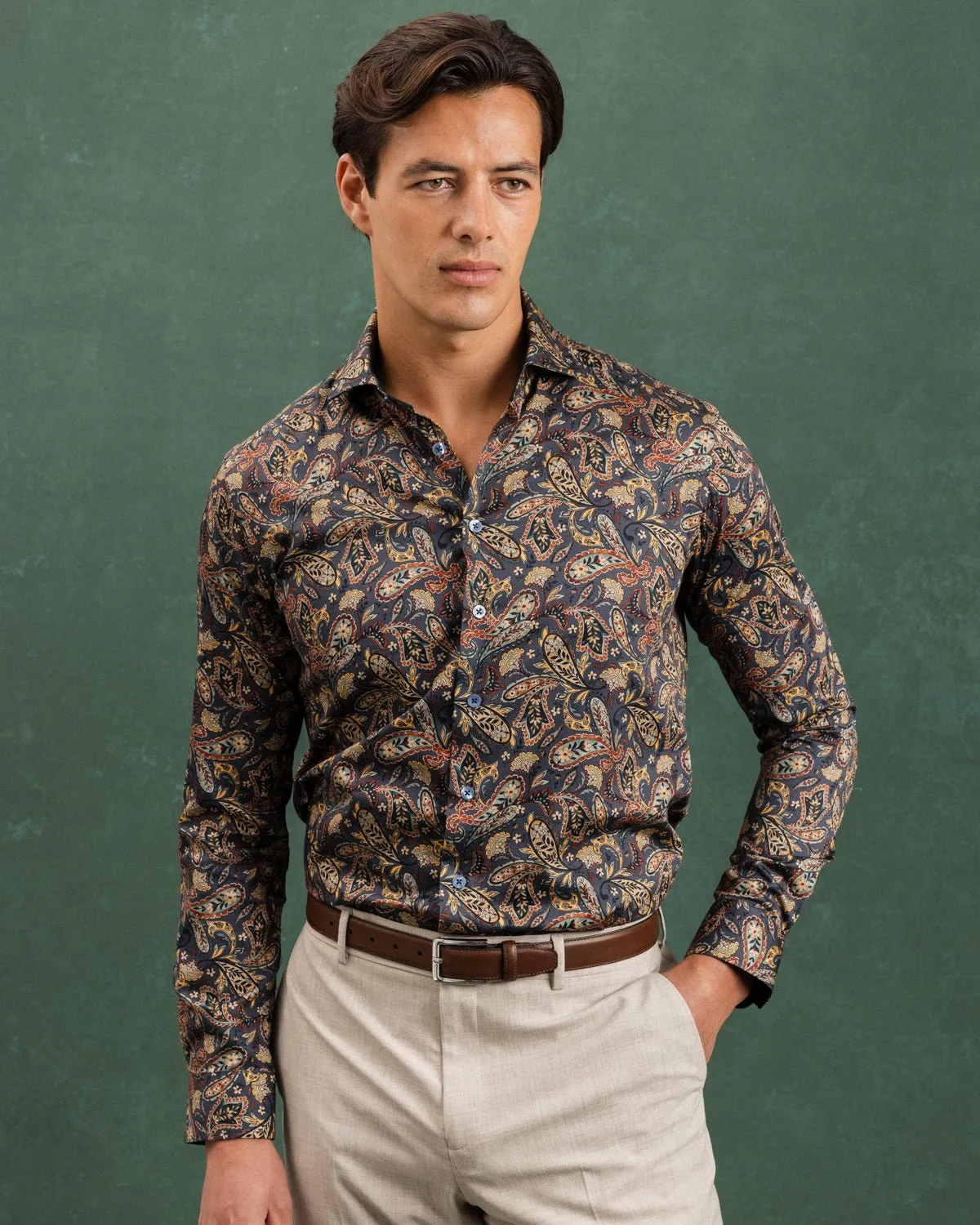Flora Meets Paisley Shirt