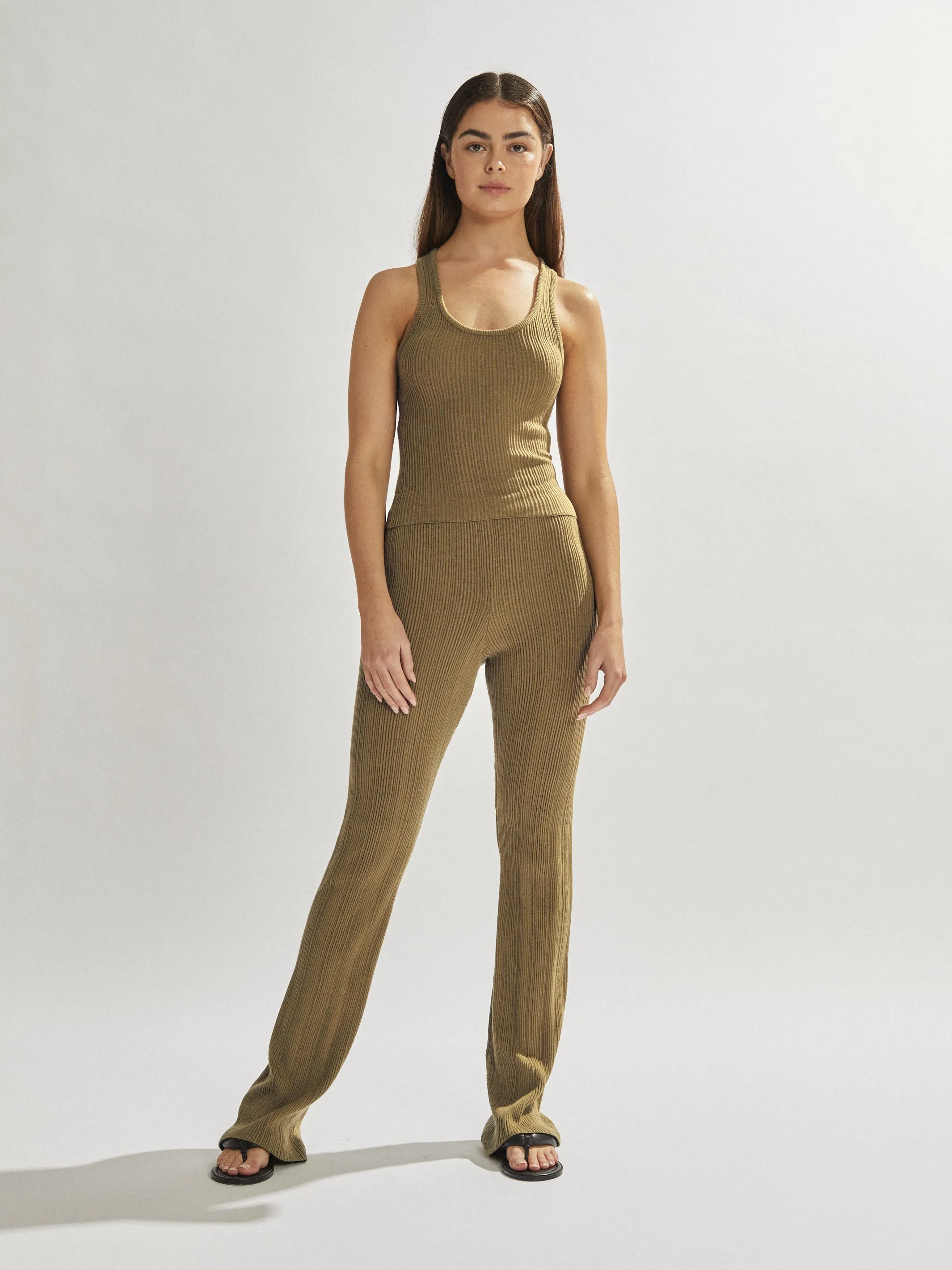 Henley Singlet Khaki