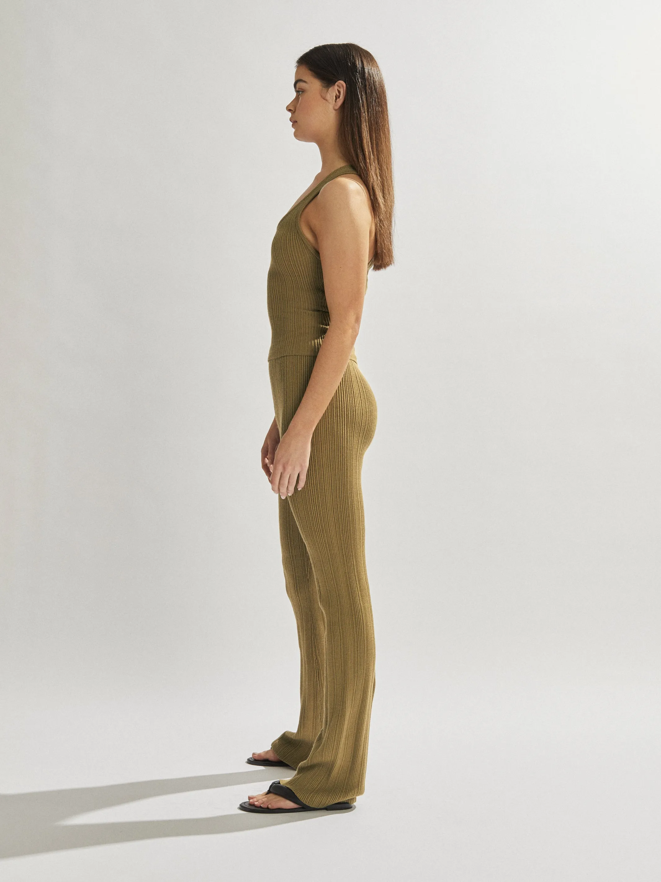 Henley Singlet Khaki