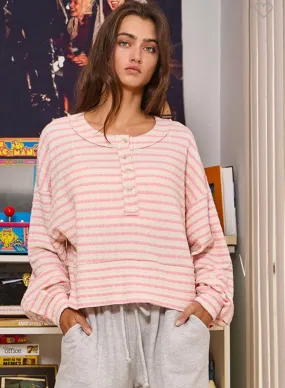 Love Always Striped Henley