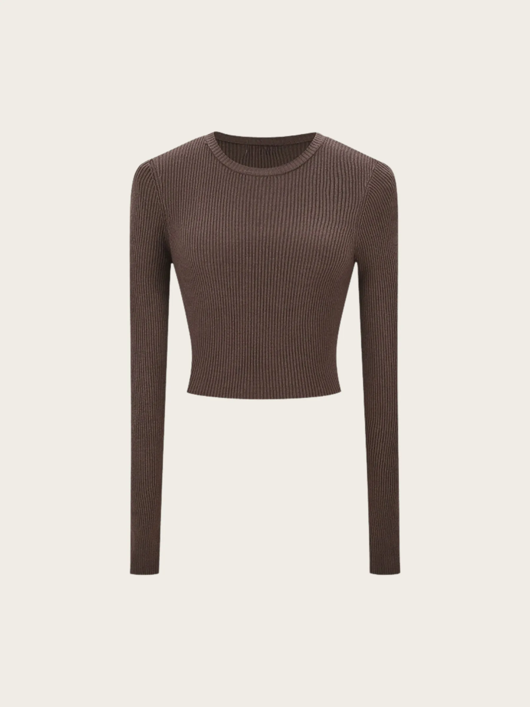 Perry Ribbed Long Sleeve Crop Top