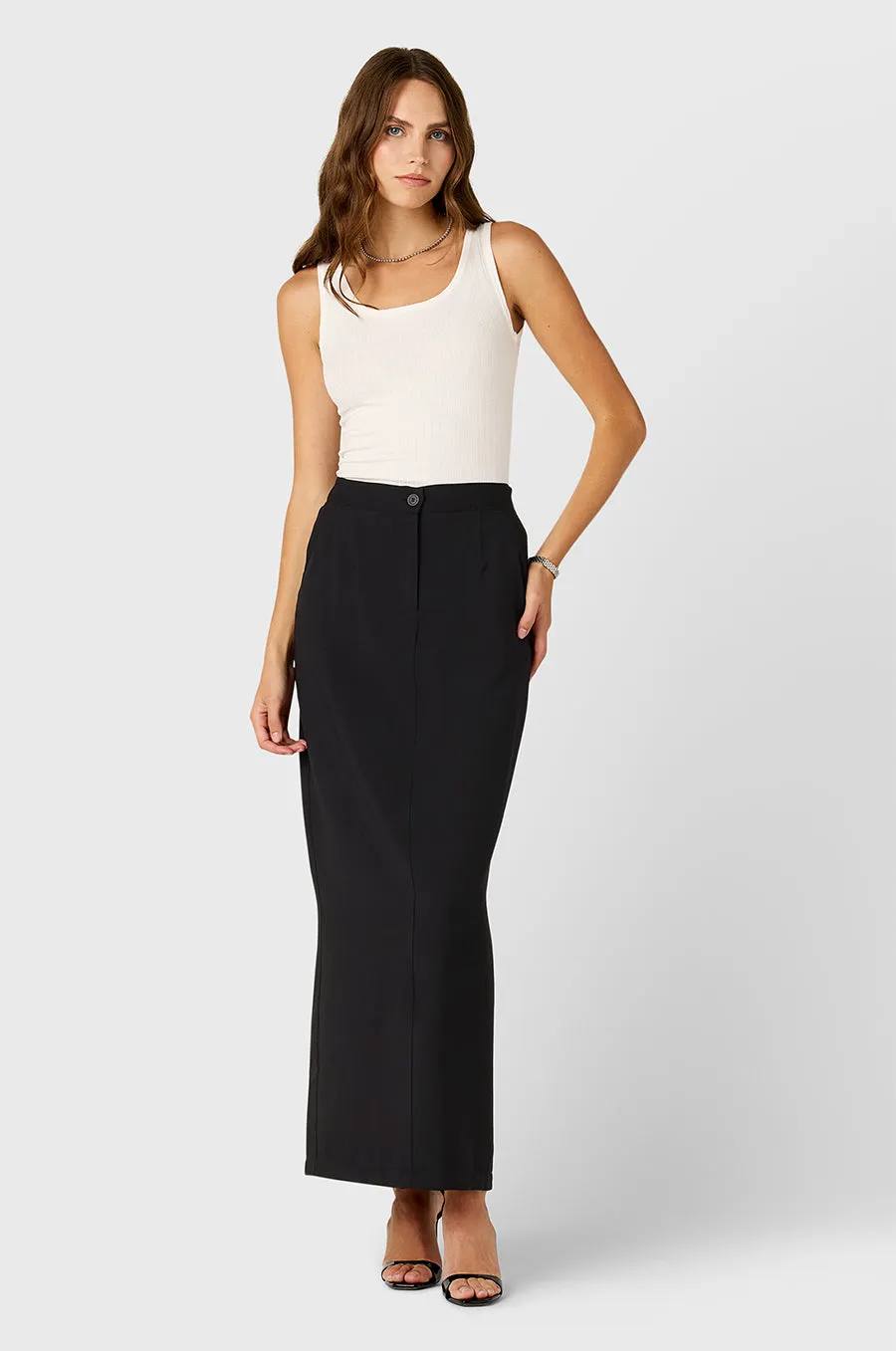 POINTELLE TANK IN PEARL