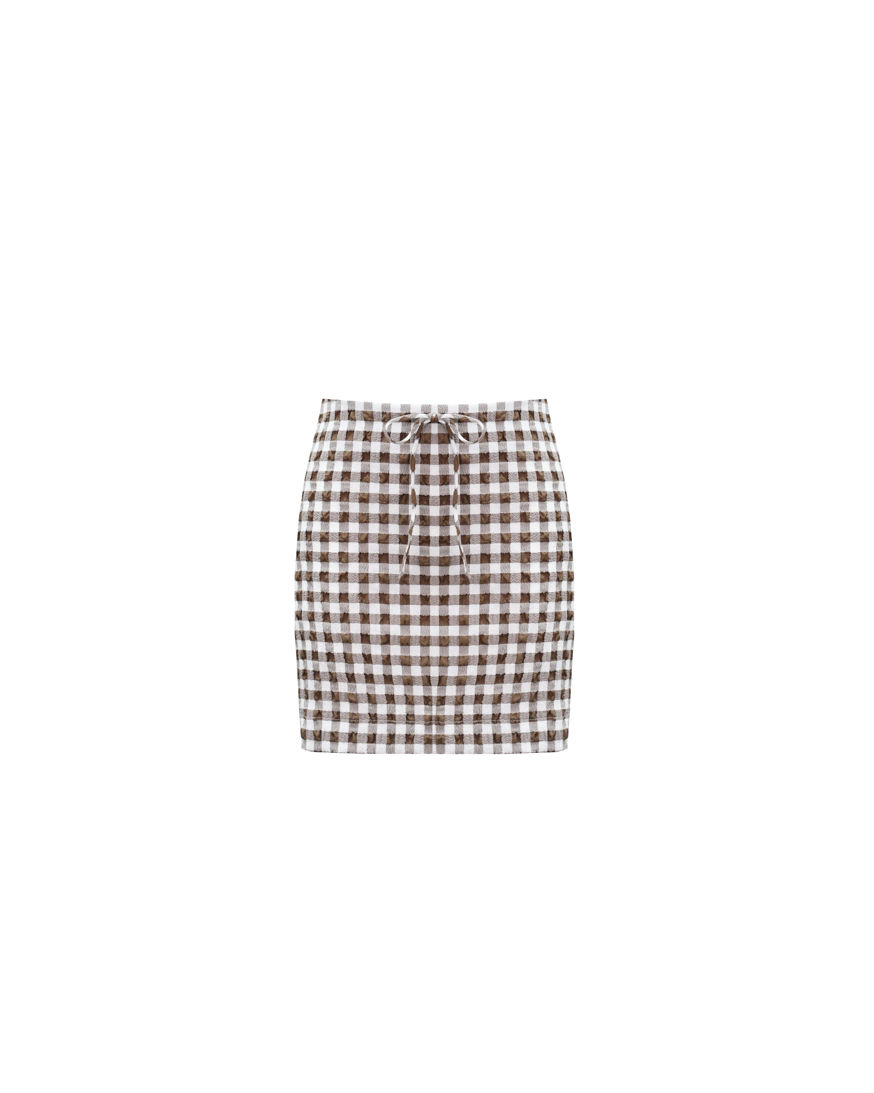 PRISM MINI SKIRT BROWN GINGHAM