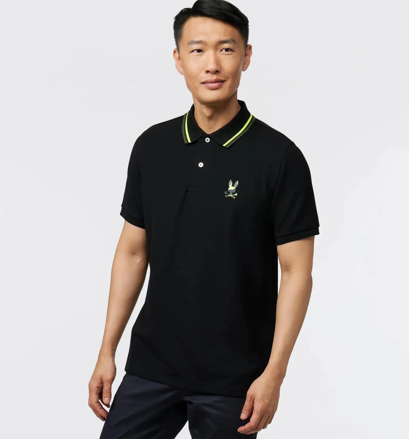 Psycho Bunny Plano Pique Polo - Black