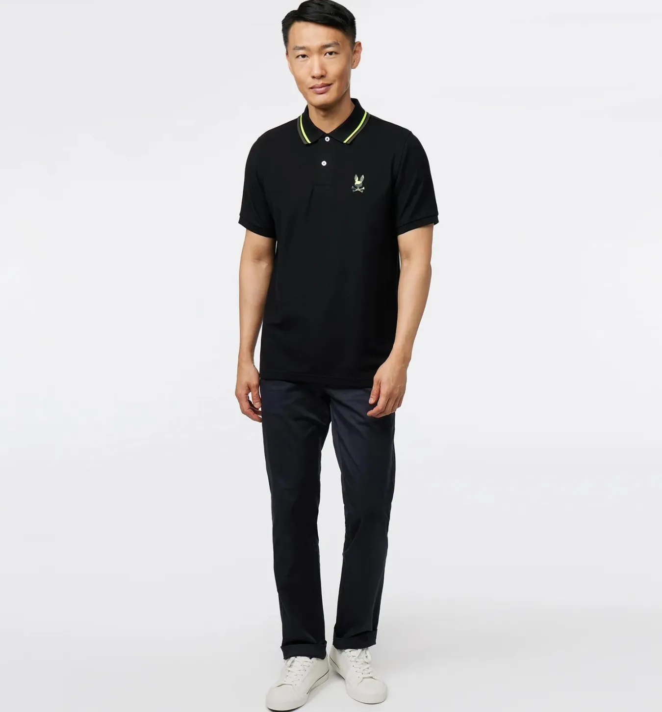Psycho Bunny Plano Pique Polo - Black
