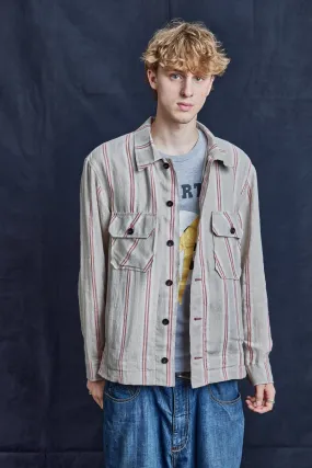 Red Stripe Linen Workshirt