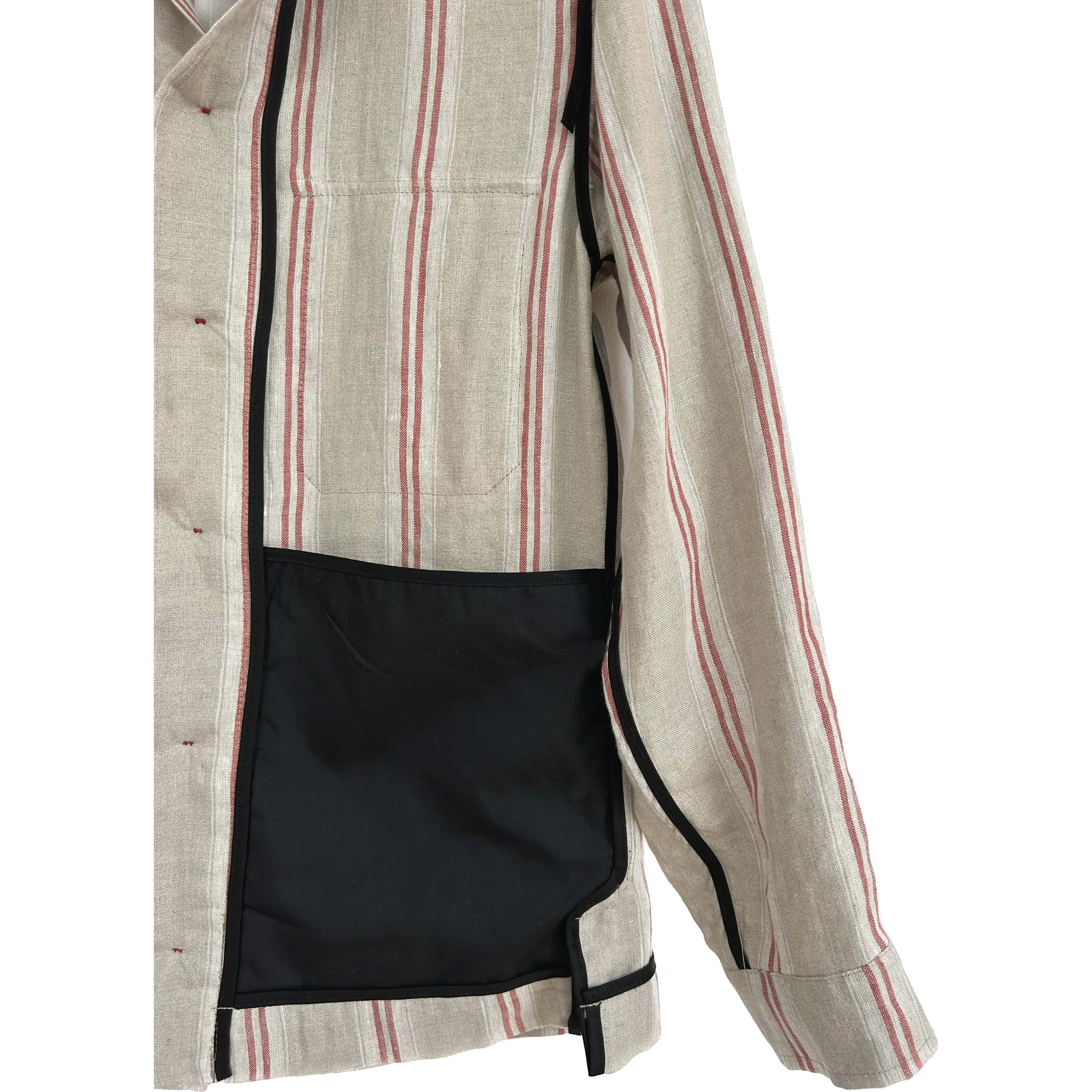 Red Stripe Linen Workshirt