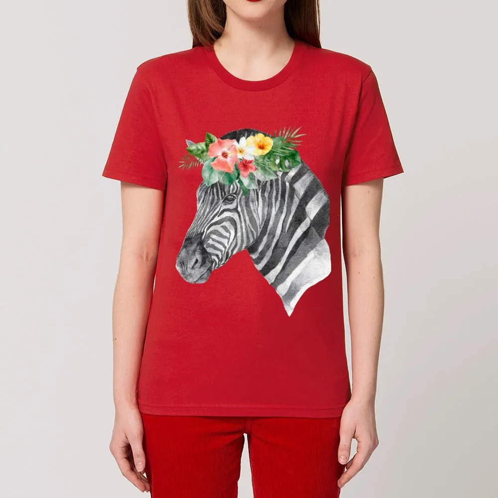 T-Shirt - Floral Zebra